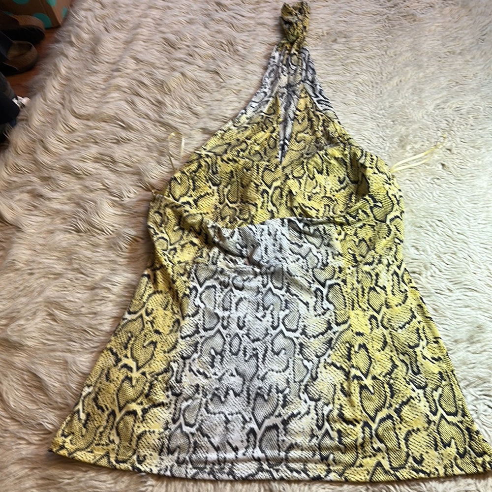 Cache Sequin Halter Top L - image 8